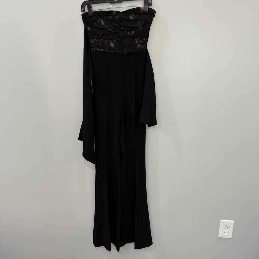 NWT Rebecca Vallance Jumpsuit Betty Strapless Lace Bodice in Black - Picture 7 of 12